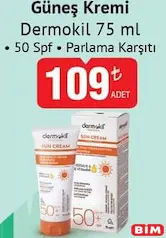 DERMOKİL GÜNEŞ KREMİ 75 ML 50 SPF indirimli fiyat DERMOKİL GÜNEŞ KREMİ 75 ML 50 SPF fiyat ve kampanya bilgisi